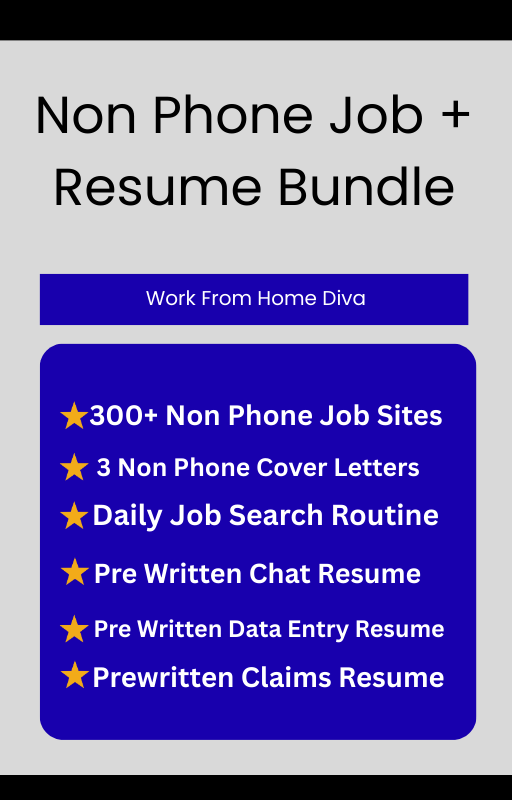 Non Phone Job + Resume Bundle